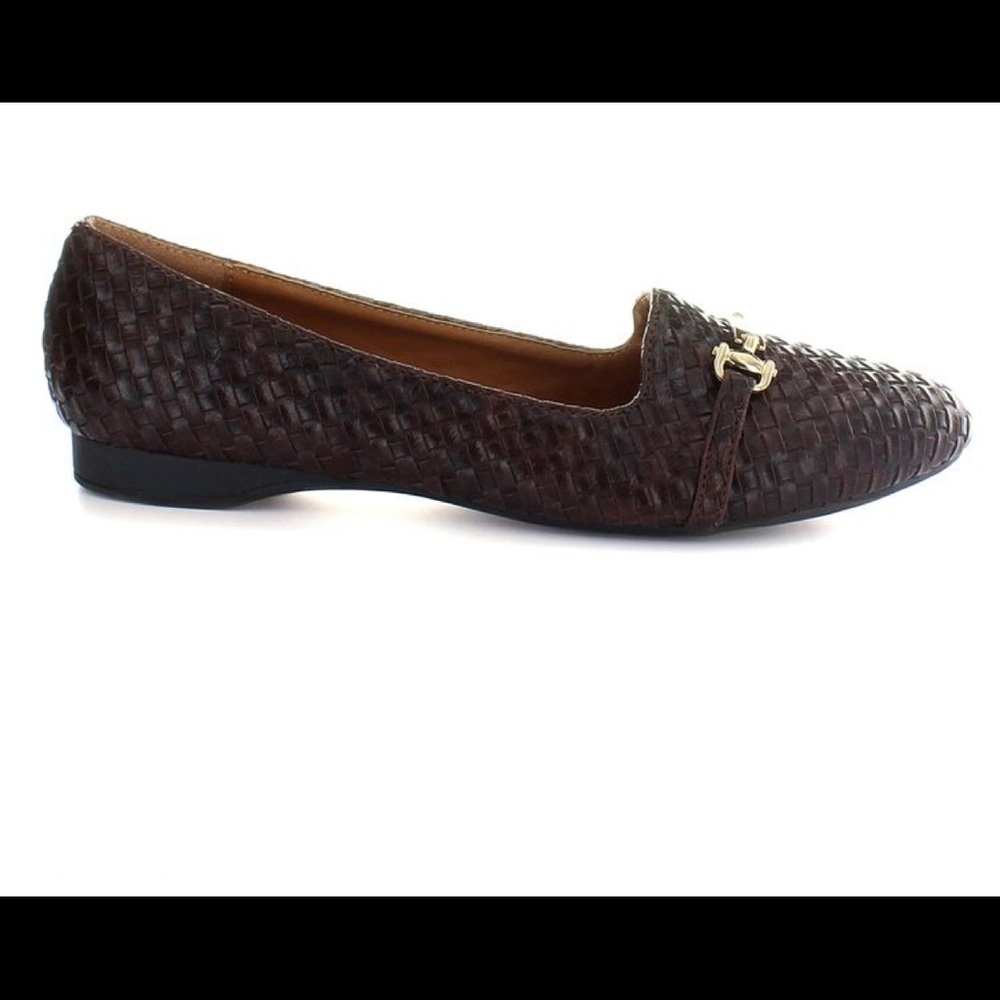 Seven7 Gigi buckle Black weave loafers